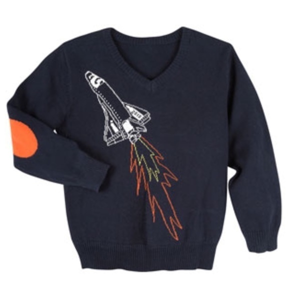 Andy & Evan Spaceship Sweater 100% Cotton NWT - Picture 3 of 3